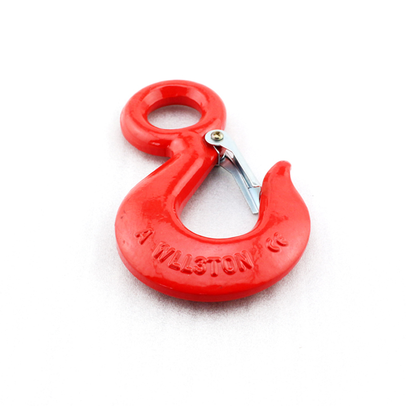 320A Eye Hoist Hook with Latch Painted